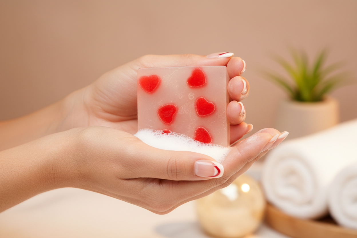 Herbal Heart Soap – Fair Hands with Manicured Nails
